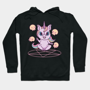 Summon Your Magic: Unleash the Power of Cute with Unicorn and Skulls! Hoodie
